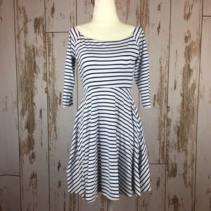 Charlotte Russe Nautical Fit and Flare Dress SZ S